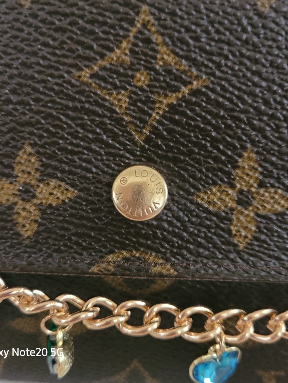 Louis Vuitton Brown Monogram Canvas Charm Chain Wallet - Picture 2 of 16